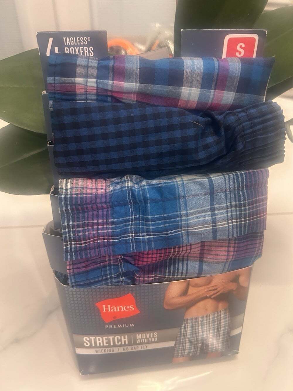 🐻 Hanes Premium Men's Stretch Woven Boxer Shorts-Size S-NWT ‼️3 Pcs - Picture 3 of 6
